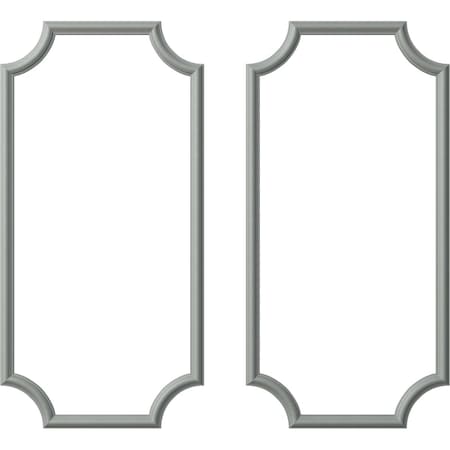 Ekena Millwork 24-in. W x 48-in. H Ashford Smooth Panel Moulding Kit Double Panel PMLKASH24X48B